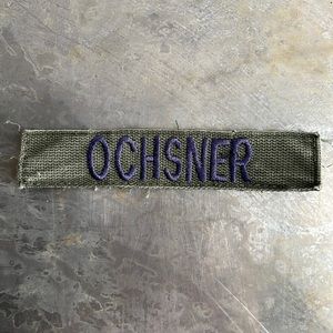 OCHSNER Embroidered Vintage ‘Army Green’ Military name tape patch